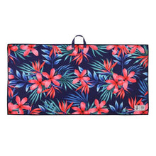 Load image into Gallery viewer, Cyan Floral tour towel