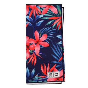 Cyan Floral tour towel