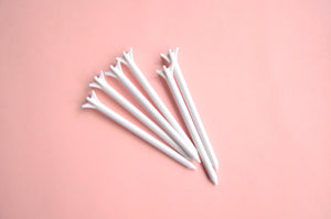 Long plastic golf tees (8.4cm)